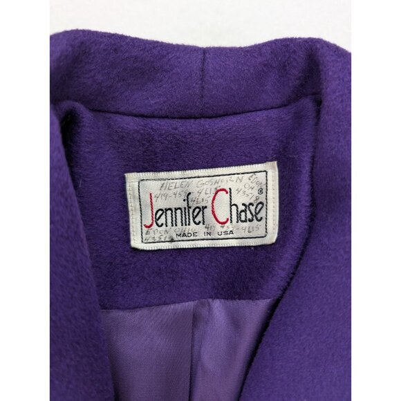 Jennifer Chase Vintage Women's Coat Size Small Purple 100% Wool - Picture 4 of 16